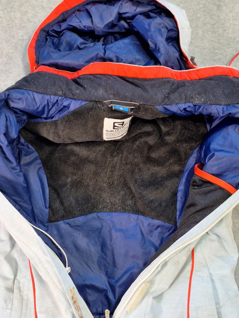 Salomon AdvancedSkin Dry Women's Heather Light Blue Hooded Ski Jacket Size S